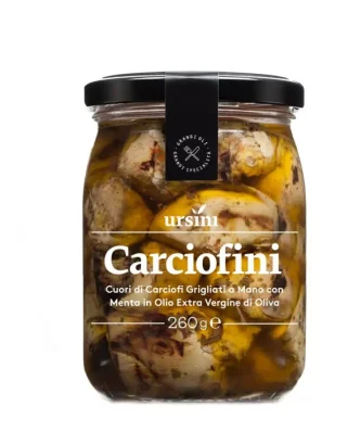 Grilled artichokes and Mint in Extra Virgin Olive Oil 250 gr