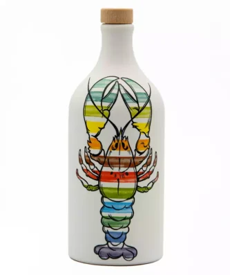 Handmade Ceramic Jar Lobster with Monocultivar Coratina Extra Virgin Olive Oil 500 ml
