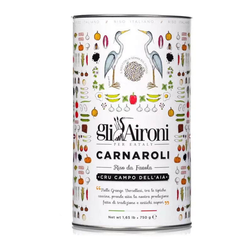Italian Carnaroli Cru Rice Campo dell'Aia in tin 750 gr