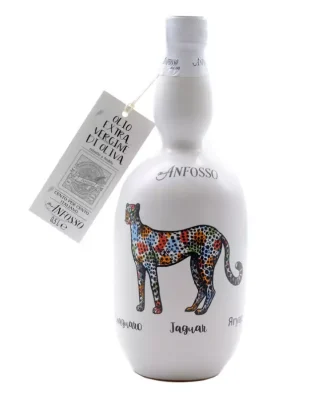 Leopard Ceramic Bottle with Extra Virgin Olive Oil 500 ml