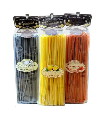 Linguine Gourmet Pasta Set - Chilli Pepper Lemon Black Squid Ink 500 x 3