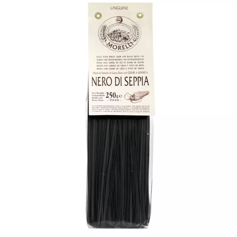 Linguine with Cuttlefish Ink with Wheat Germ 250 gr