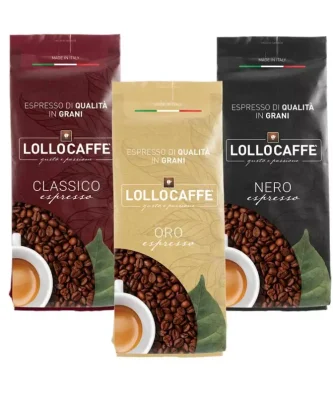 Lollo Coffee Beans tasting kit: Black, Classic and Gold 1 kg x 3