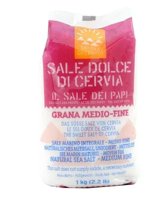 Medium Fine Sweet Salt of Cervia - The Salt of the Popes 1 kg