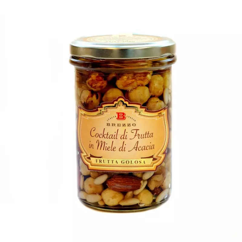 Mix of Almonds, Hazelnuts and Walnuts in Acacia Honey 350 gr