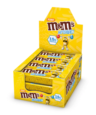 M&M's Hi Protein Bar Peanut 15g Protein 51g 12 Pack