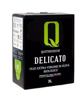 Organic Extra Virgin Olive Oil Delicato Bag in Box 3 lt