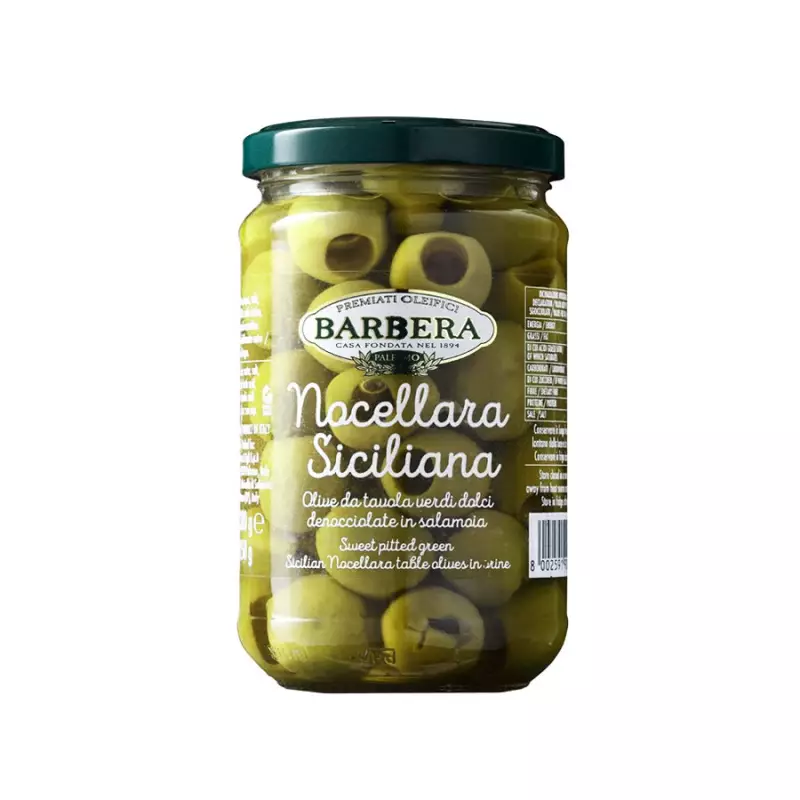 Pitted Sweet Nocellara Sicilian Green Olives in Brine 300 g
