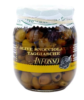 Pitted Taggiasche Olives in Extra Virgin Olive Oil 280 gr