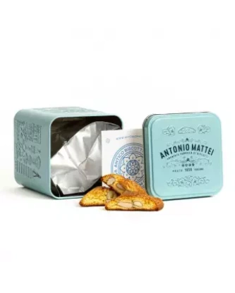 Prato Biscuits with Almonds in Blue Tin Box 200 gr