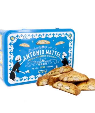 Prato Biscuits with Almonds in Renato Tin Box 300 gr