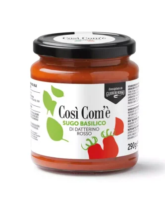Red Datterino Tomato Sauce with Basil 290 gr