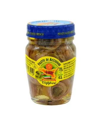 Rolled Anchovy Fillets with Capers in Olive Oil 78 gr