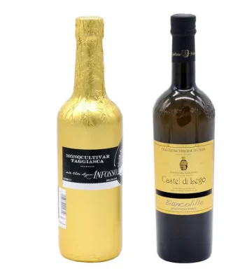 Selection of 2 Delicate Extra Virgin Olive Oils - Biancolilla and Taggiasca 750 ml x 2