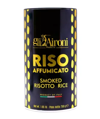 Smoked Carnaroli Rice in Black and Gold Tin 750 gr