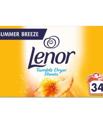 Lenor Fabric Tumble Dryer Sheets Summer Breeze 34 per pack