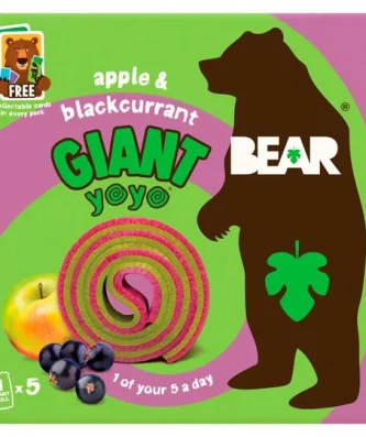 BEAR GIANT Fruit Yoyos Apple & Blackcurrant Multipack 5 x 20g