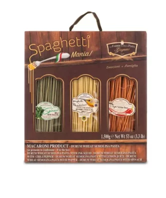 Spaghetti Mania Set: Spinach, Mandolino and Chilli 500 gr x 3