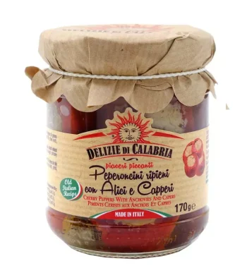 Stuffed Cherry Peppers with Anchovies and Capers 170 gr