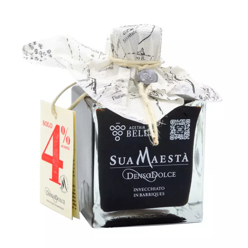 Sua Maestà Denso Dolce Condiment with Balsamic Vinegar of Modena PGI aged in barrels 250 ml