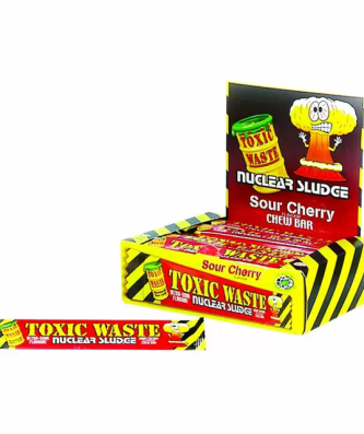 Toxic Waste Nuclear Sludge Sour Cherry Chew Bar 20g (50 Pack)
