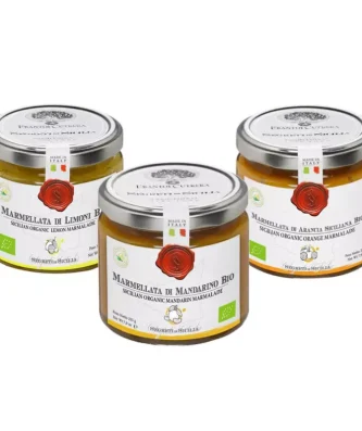 Tris Organic Jams: Orange, Mandarin and Lemon 225 g x 3