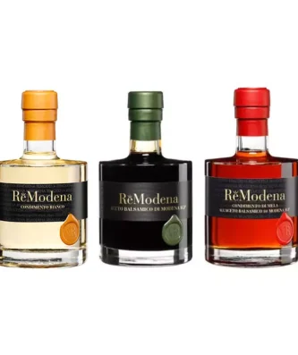 Tris Wine Vinegar ReModena - White, classic PGI and Apple 250 ml x 3