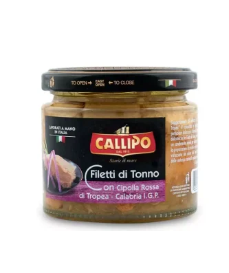 Tuna fish fillets with Red Onion of Tropea Calabria IGP 200 gr