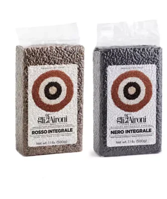 Whole Grain Rice Gli Aironi: Red and Black 500 gr x 2