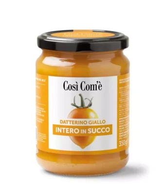 Whole Yellow Datterino tomatoes in juice 350 gr