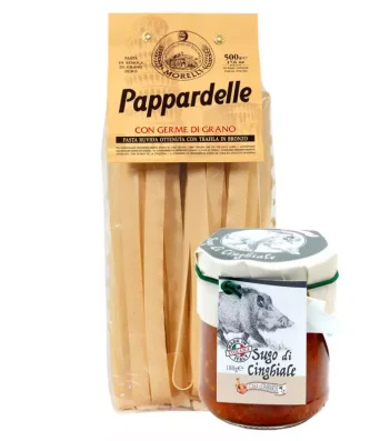 Wild Boar Ragu Pappardelle set - Pasta Morelli 500 gr and Sauce Casa Lombardi 180 gr
