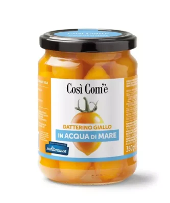 Yellow Datterino tomatoes in sea water 350 gr