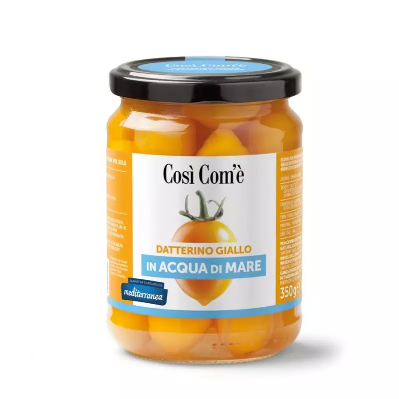 Yellow Datterino tomatoes in sea water 350 gr