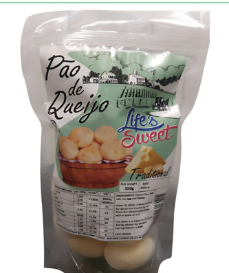 Pão de Queijo Congelado / Frozen Cheese Bread LIFE'S SWEET - 350g