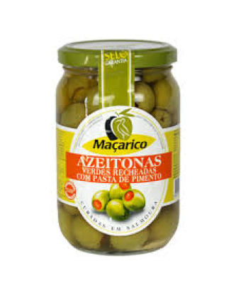 Azeitona Verde Recheada com Pimento / Green Olives Filled with Pepper MAÇARICO - 350g