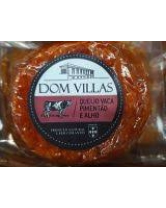 Queijo Curado de Vaca com Pimentão e Alho / Cow Cured Cheese with Pepper and Garlic DOM VILLAS - 190g