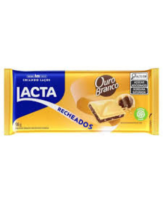 Barra de Chocolate Ouro Branco / Ouro Branco Chocolate Bar LACTA - 98g