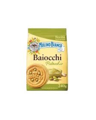 Biscoito Baiocchi Recheado com Pistache / Baiocchi Biscuit Filled with Pistachio MULINO BIANCO - 240g