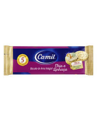 Biscoito de Arroz Integral com Chia / Wholegrain Rice and Chia Cracker CAMIL - 90g