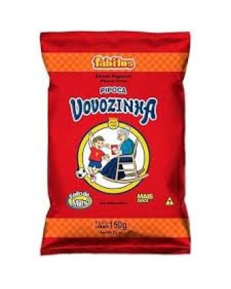 Pipoca Doce Tradicional / Sweet Popcorn VOVOZINHA - 60g