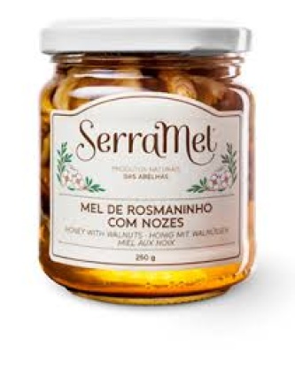 Mel de Rosmaninho com Nozes / Walnuts in Wild Honey SERRAMEL - 240g