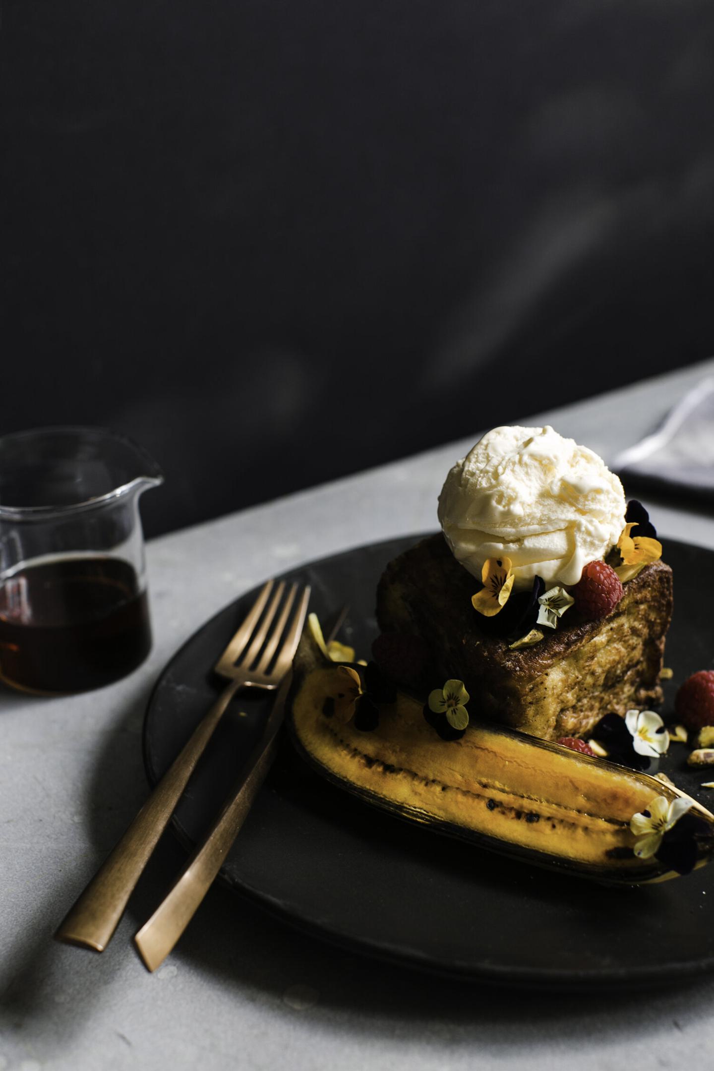 Brioche French Toast with Brûléed Bananas