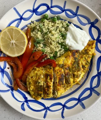 Grilled Moroccan Chicken with Herby Couscous Salad