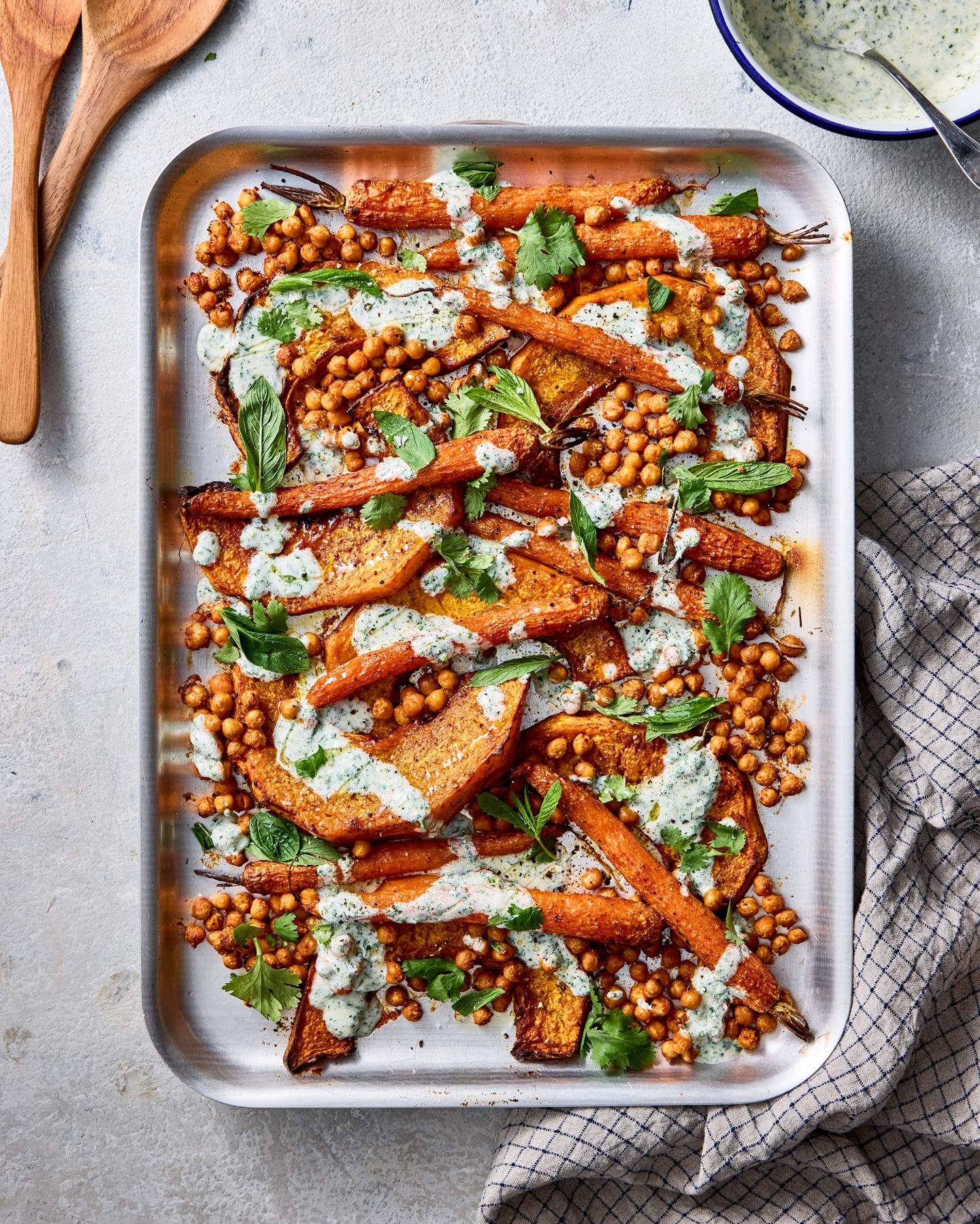 Baby Carrot, Pumpkin and Chickpeas