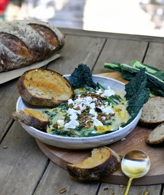 White Bean, Potato And Tuscan Kale Soup