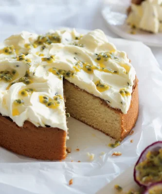Easy Vanilla Cake with Passionfruit Buttercream