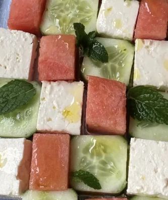 Cubed Watermelon Salad