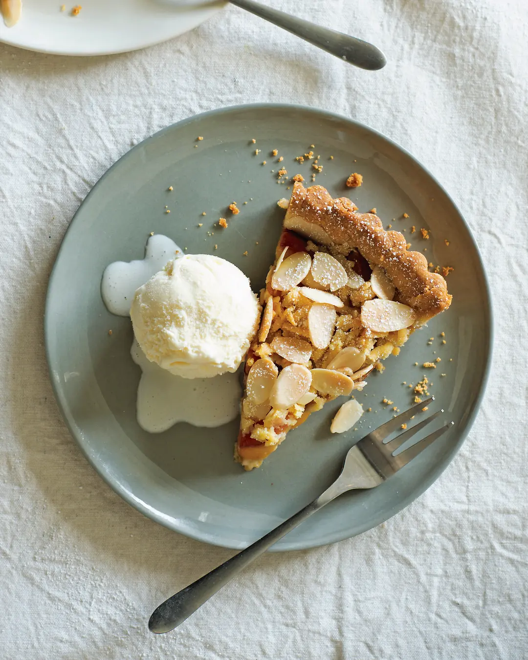 Roasted Nectarine & Almond Tart