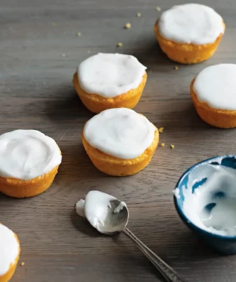 Gluten-free Mandarin, Polenta & Coconut Cakes