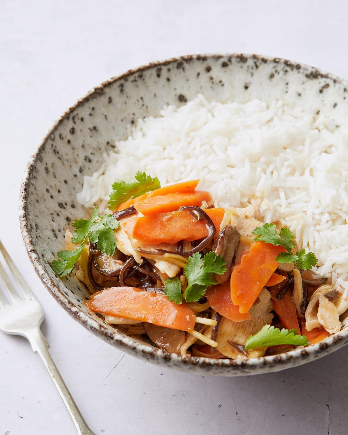 Chicken, Ginger & Mushroom Stir Fry